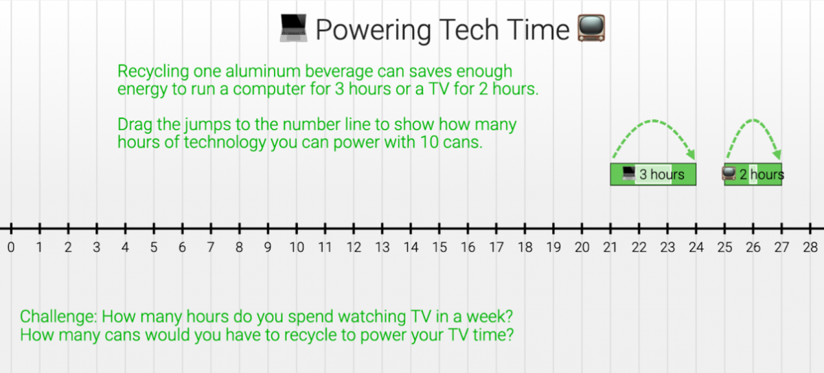 number frame app with earth day prompt